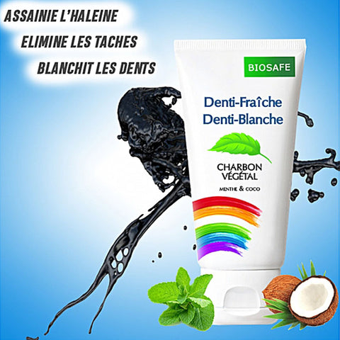 Dentifrice au charbon végétal – soin blancheur & assainisseur d’haleine