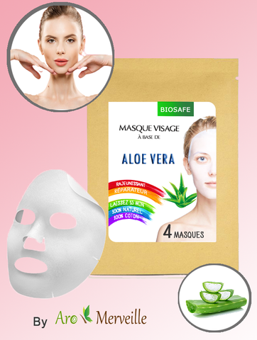 4 x masques visage à l’aloe vera – améliorer l’élasticité de l’épiderme